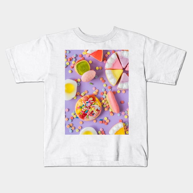 Purple Birthday Candy Kids T-Shirt by NewburyBoutique